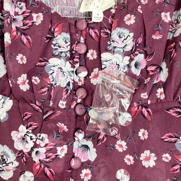 Dee Elly Top Medium Cottage Smock Ruffle Semi Sheer Coquette (BUNDLE PRICE $5) - Picture 5 of 9